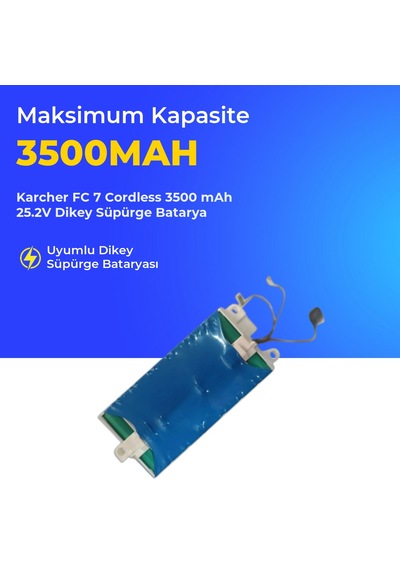 Karcher Fc 7 Cordless 3500 Mah 25.2v Dikey Süpürge Batarya