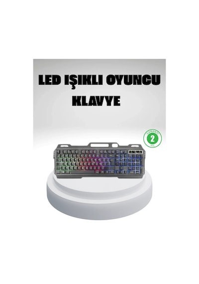 Mey İthalat Rgb Işıklı Klavye Mouse Seti Türkçe Q, Ayarlanabilir Dpi, Ergonomik Ve Dayanıklı Tasarım