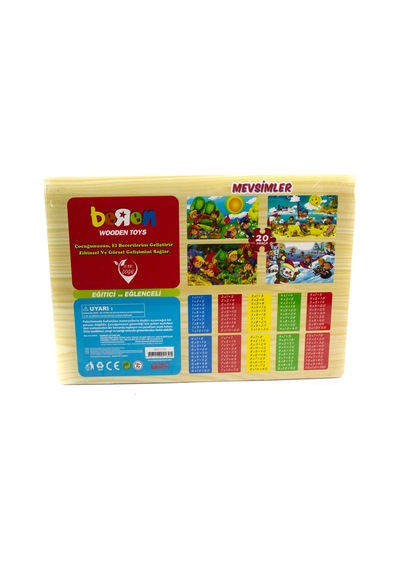 Ahşap Puzzle Mevsimler 20 Parça Puzzle Çarpım Tablosu