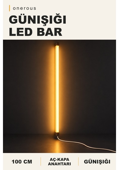Onerous 100 Cm Günışığı Led Bar, Anahtarlı, Dekoratif Aydınlatma Sarı