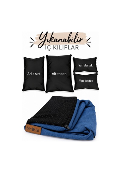 Kedi Ve Köpek Koltuğu Tamamen Fermuarlı Çıkarılabilir İç Minder Boncuk Elyaf Kaydırmaz Taban Kedi Ve Köpek Yatağı Mavi - 940616920 M Kedi Ve Köpek Koltuğu Tamamen Fermuarlı Çıkarılabilir İç Minder Boncuk Elyaf Kaydırmaz Taban Kedi Ve Köpek Yatağı Mavi - 940616920 M