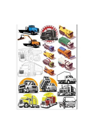 Kamyonlar Sticker Set