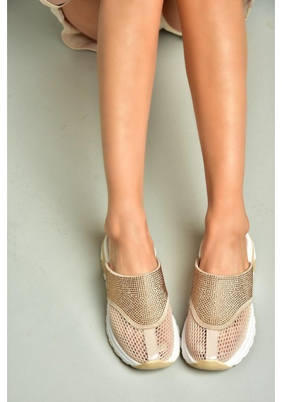 Fox Shoes U312514415 Bej File Kadın Terlik Bej-file Çok Renkli