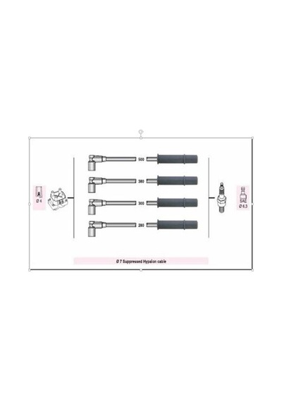 Autoline Adc92700 Buji Kablosu Clio 1.4 1.6 8v Mgn Kng Logan 1.6 16v K7j E7j - Adc226