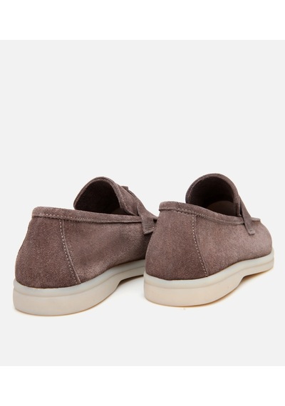 Hotiç Kadın Süet Deri Vizon Klasik Loafer