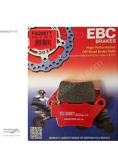 Ebc Fa208Tt 2018-2020 Yamaha Tenere 700 Karbon Arka Fren Balatası