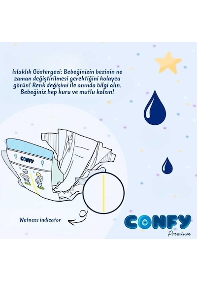 Confy Premium 2 Numara Bebek Bezi Mini 3 - 6 Kg 200 Adet