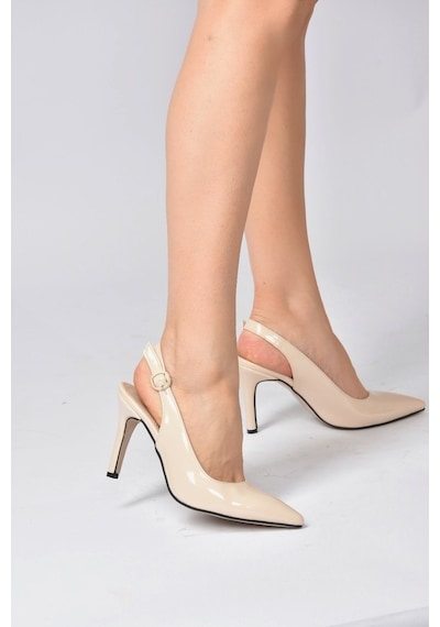 Fox Shoes Ten Rugan Sivri Burun Kadın Topuklu Ayakkabı K404910308