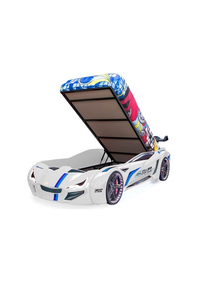Setaymobilya Arabalı Yatak, Beyaz Mercedes Full Ledli Bazalı Arabalı Yatak Setaymobilya Arabalı Yatak, Beyaz Mercedes Full Ledli Bazalı Arabalı Yatak
