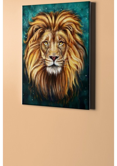 Webstyle Sayılarla Boyama Seti Kasnaklı Üzgün Aslan 60 X 75 Cm