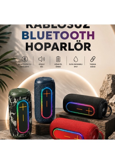 Kablosuz Bluetooth Hoparlör Bluetooth 5.1 Taşınabilir 10 M Menzil