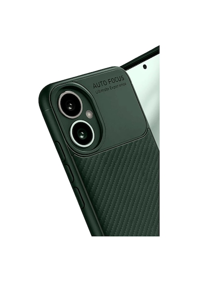 Honor 400 Kılıf Auto Focus Karbon Kapak - Koyu Yeşil -