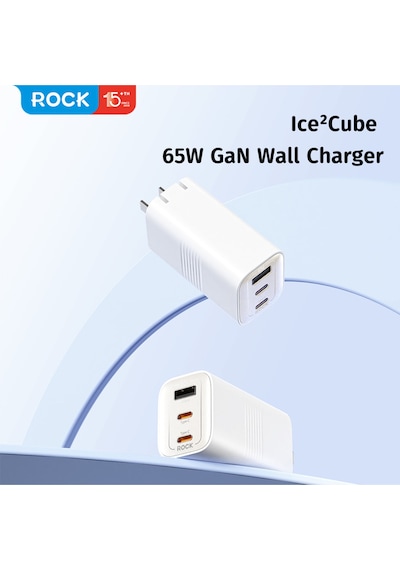 Icecube Gan 65w Pd 3.0 & Qc 4.0 Hızlı Seyahat Şarj Beyaz