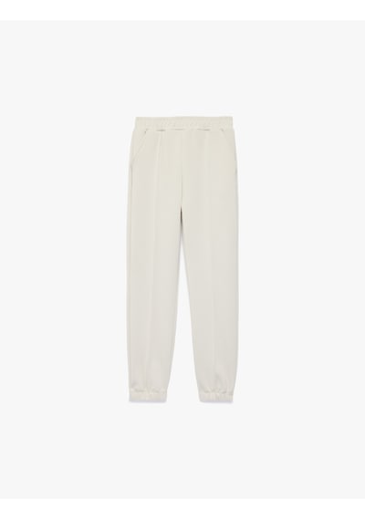 Koton Modal Karışımlı Cepli Basic Jogger Eşofman Altı Bej 6skg40069ak Ekru