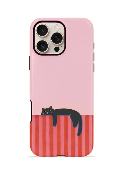 Apple iPhone Uyumlu 16 Pro Max Vorian Çift Katmanlı Magsafe Kılıf Lazy Cat Sunset
