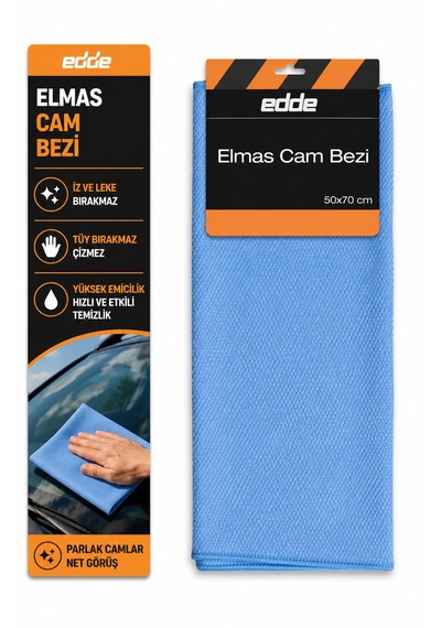 Edde Araba Araç Oto Elmas Cam Bezi 50 70 Cm Oto Detailing
