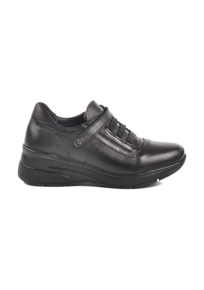 Voyager Z010 Kadın Siyah Deri 36-40 Comfort Ayakkabı Siyah
