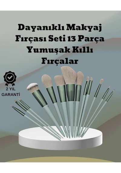 Diyar-ı Fırsat Umuşak Kıllı Es Tasarımlı 13'lü Makyaj Fırçası Seti Günlük Ve Profesyonel Kullanım
