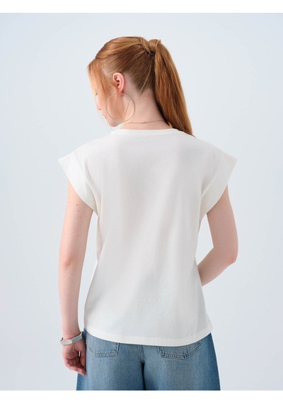 Loft Beyaz Kadın T-shirt Lf2038770 Beyaz