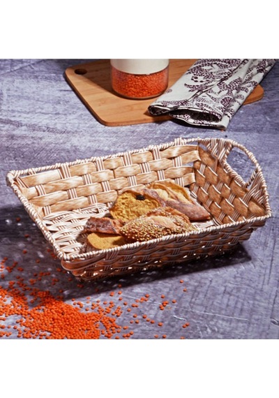Rattan Ekmeklik Ekmek Sepeti Dikdörtgen 35 24,5 8 Kahverengi