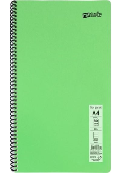 Defter Spiralli Telli Pp Kapak A4 Mynote 5 Adet Farklı Renkler 60 Sayfa Çizgili Defter 5 Farklı Çok Renkli