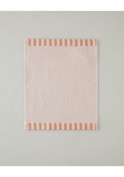 English Home Stripe Edge Pamuk El Havlusu 30x40 Cm Pudra Pudra