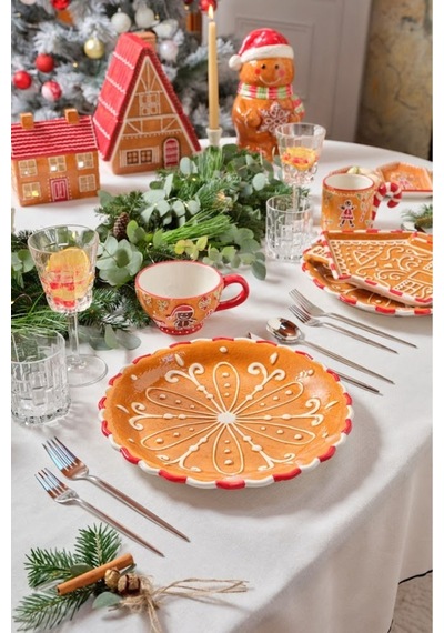 Karaca New Year Yılbaşı Gingerbread Servis Tabağı 30 Cm