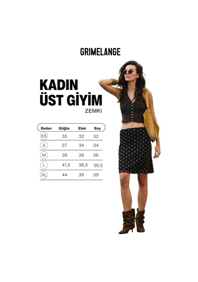Grımelange Zemkı Kadın Yumuşak Ve Esnek Kumaşlı Düğmeli Halter Yaka Kahverengi Bluz