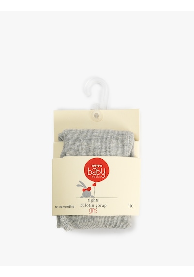 Koton Basic Külotlu Çorap Gri 5wmg80015aa Gri