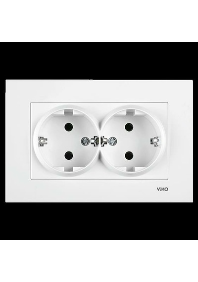 Viko Karre 2 Li Topraklı Priz Çerçeve Dahil-90960056