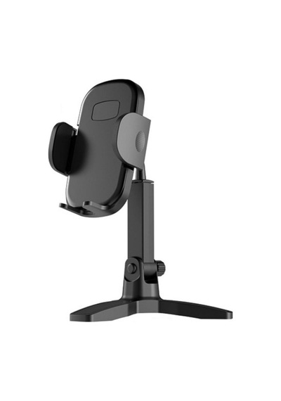 Petinka Telefon Standı Masaüstü 360 Derece Dönebilen Başlıklı Ayaklı Telefon Tripodu Siyah