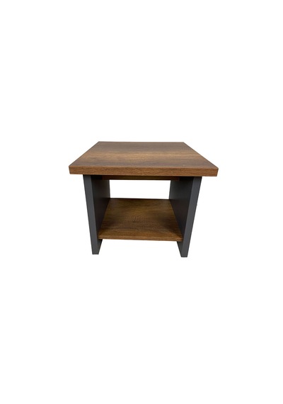 Goldsit Standart Sehpa 50 50 Cm Barok - Antrasit Ahşap