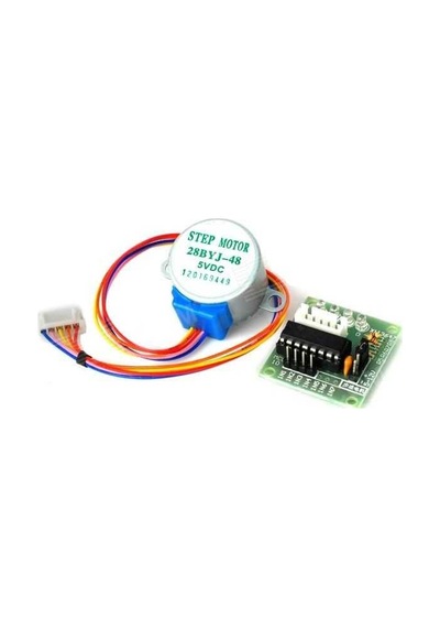 Redüktörlü Step Motor ve Uln2003A Step Motor Sürücü Kartı