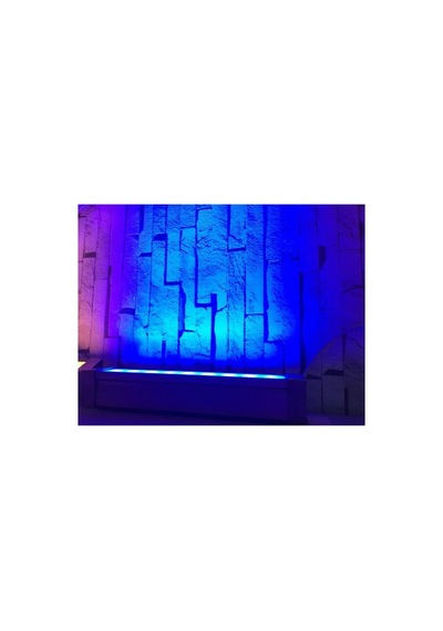 100 Cm Wallwasher Led Bina Dış Duvar Aydınlatma Mavi Işık Gri