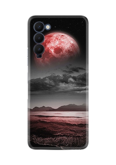 Tecno Camon 18 Uyumlu Premier Kılıf Resimli Desenli Silikon Platinium Series Red World 1836