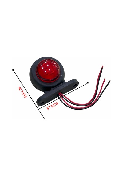 12v-24v Takoz Lambası Mini 3 Ledli Kırmızı-sarı