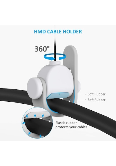 Kıwı Design Vr Kablo Yönetimi, 3 Paket Vr Makara Sistemi - Beyaz