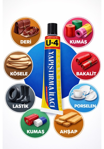 2 Adet Yapıştırma İlacı Deri, Köseli, Lastik, Kumaş Porselen Bakalit Ve Ahşap Yapıştırıcı 40 Gr