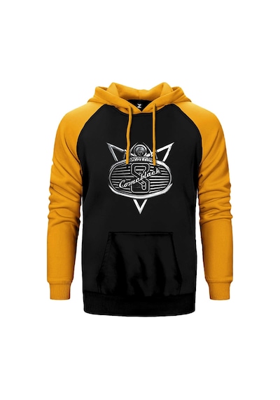 Scorpions Come Black Sarı Renk Reglan Kol Kapşonlu Sweatshirt Sarı