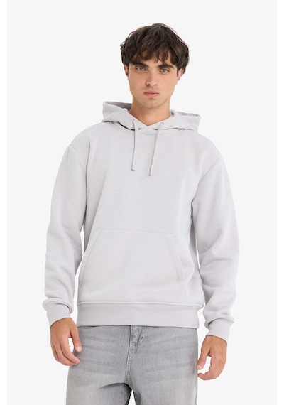 DeFacto Regular Fit Kapüşonlu Kanguru Cepli İçi Yumuşak Tüylü Basic Düz Sweatshirt X8283AZ24AUGR184 DeFacto Regular Fit Kapüşonlu Kanguru Cepli İçi Yumuşak Tüylü Basic Düz Sweatshirt X8283AZ24AUGR184