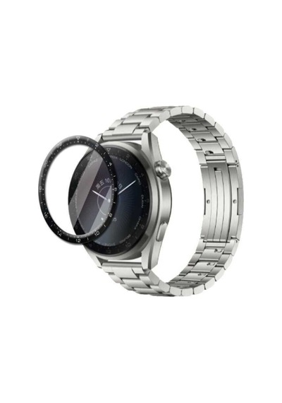 Watch 3 Pro Saat Ekran Koruyucu Tam Kaplar Ppma Pet Cam Siyah