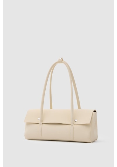 Shule Bags Mari Vintage Baget Çanta Butter Yellow Krem