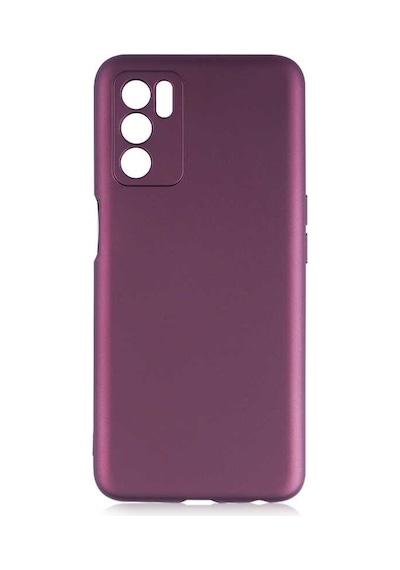 Noktaks - Oppo Uyumlu Oppo A16 - Kılıf Mat Renkli Esnek Premier Silikon Kapak - Mürdüm