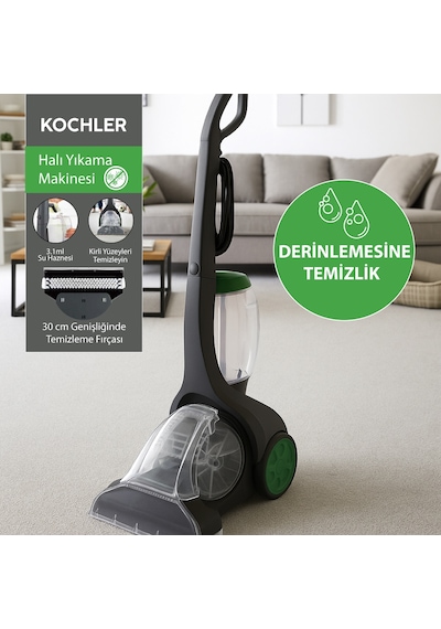 Aquapro Vc9390 Halı Ve Koltuk Yıkama Makinesi 7m Kablo, Kolay Taşınabilir Tasarım