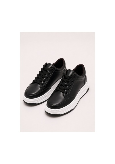 Yalçın Erkek Siyah Sneaker Kalın Taban Ortopedik Günlük Spor Ayakkabı Siyah - 880223707 Siyah