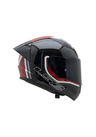 Rapid 2 Extra Race Full Face Motosiklet Kaskı Yarış Spoiler + Siyah Vizörlü Beyaz - Kırmızı
