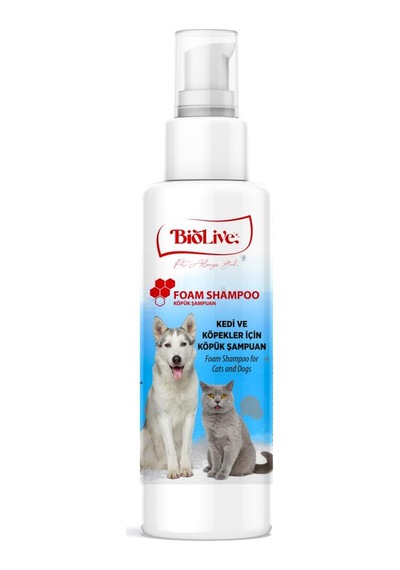 Biolive Kedi ve Köpekler İçin Köpük(Durulama Gerektirmeyen)Şampua