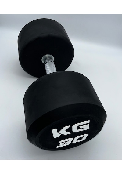 Alin Sport 30 Kg Kauçuk Kaplı Profesyonel Olimpik Dumbbell Dambıl - Beyaz Alin
