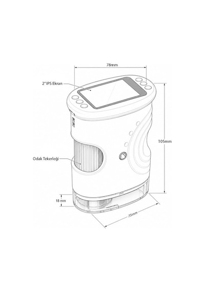 Sunup Sn-37895 Çocuklar İçin Dijital Mikroskop 1000x Büyütme, 2.0" Ips Ekran Ve Taşınabilir