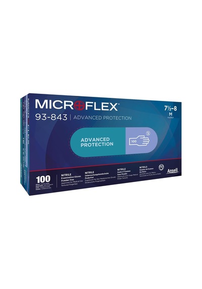 Ansell Mıcroflex 93-843 Nitril Eldiven 100 Lü Paket S Beden